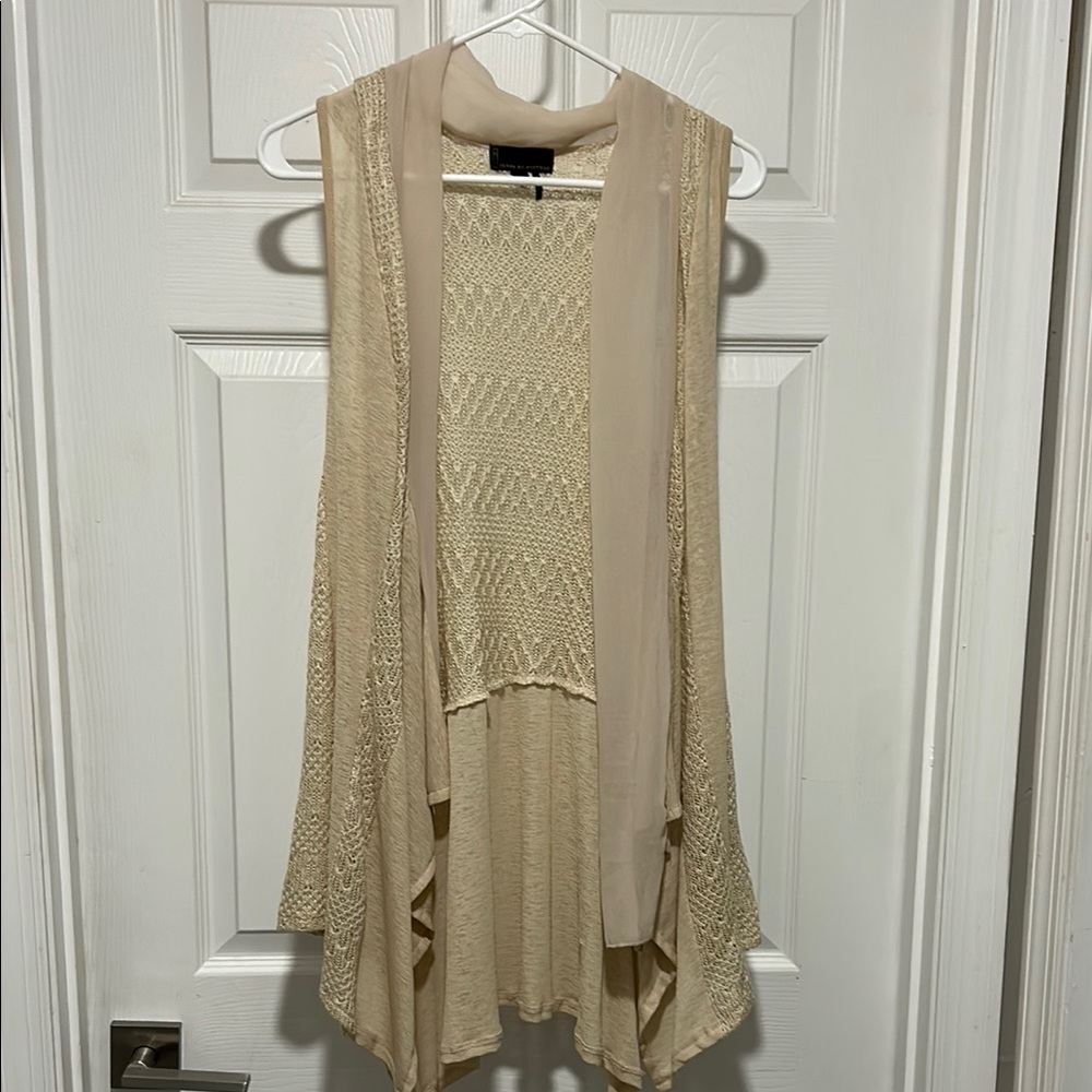 Boho Sleeveless Knit crochet Cardigan